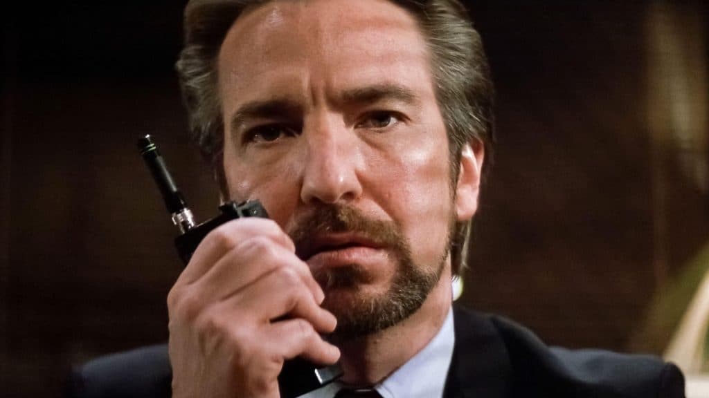 Alan Rickman as Hans Gruber in Die Hard