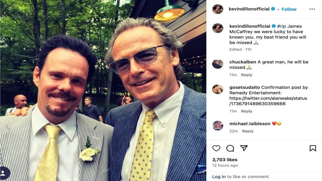 Kevin Dillon instagram post honoring James McCaffrey