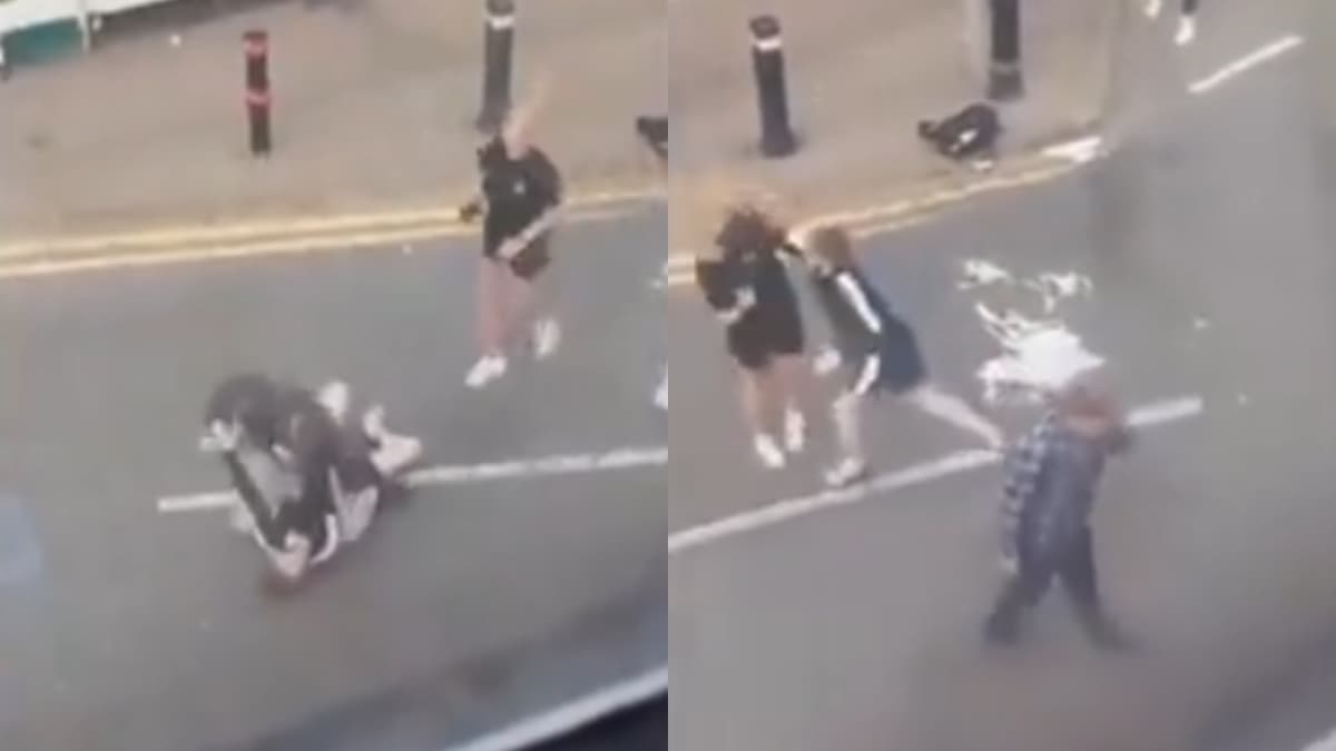 woman kos man in fight