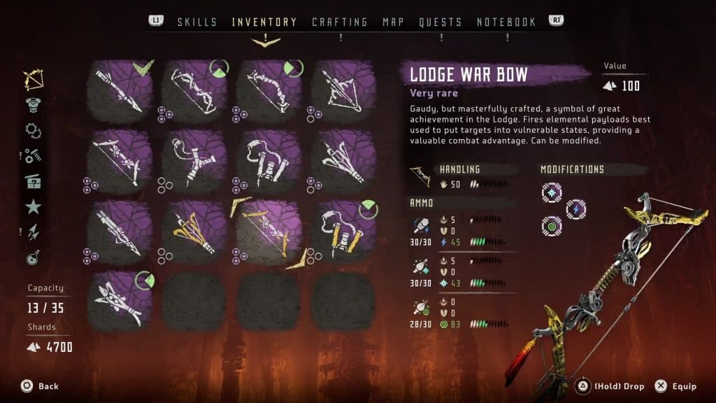 lodge war bow