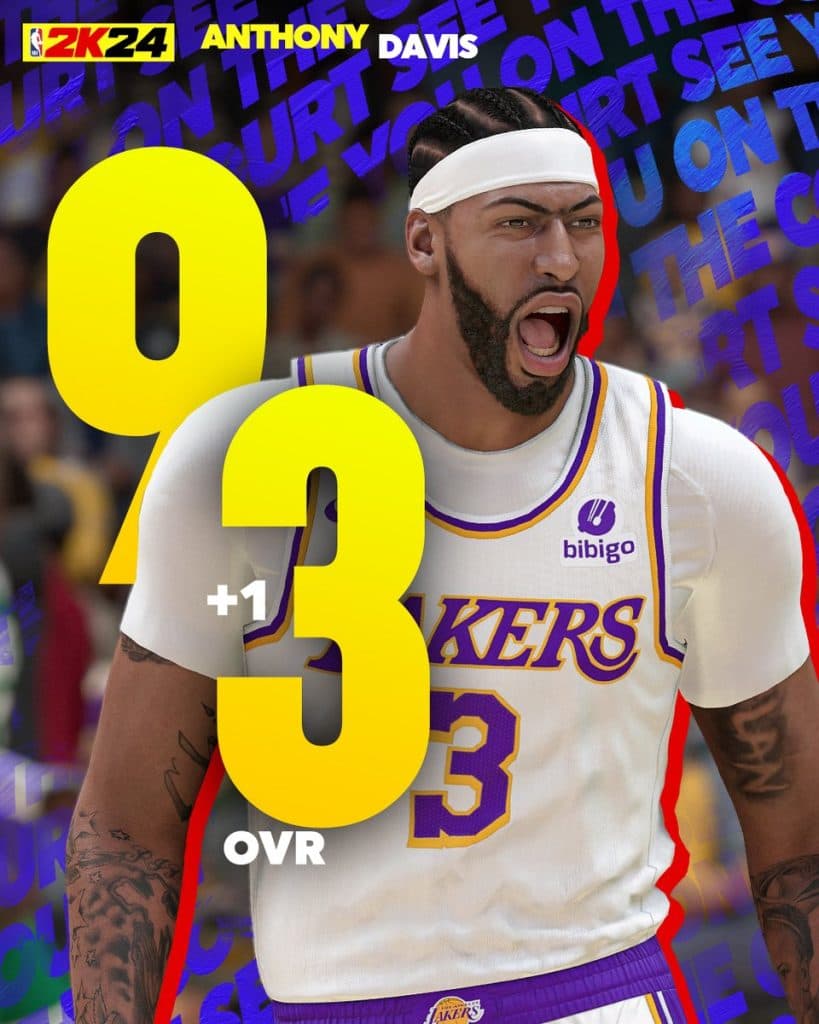 Anthony Davis ratings update 12/21 in NBA 2K24