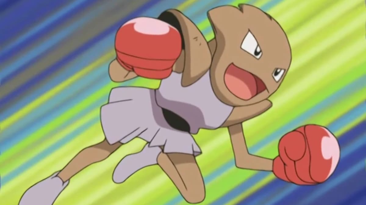 Hitmonchan in the Pokemon anime