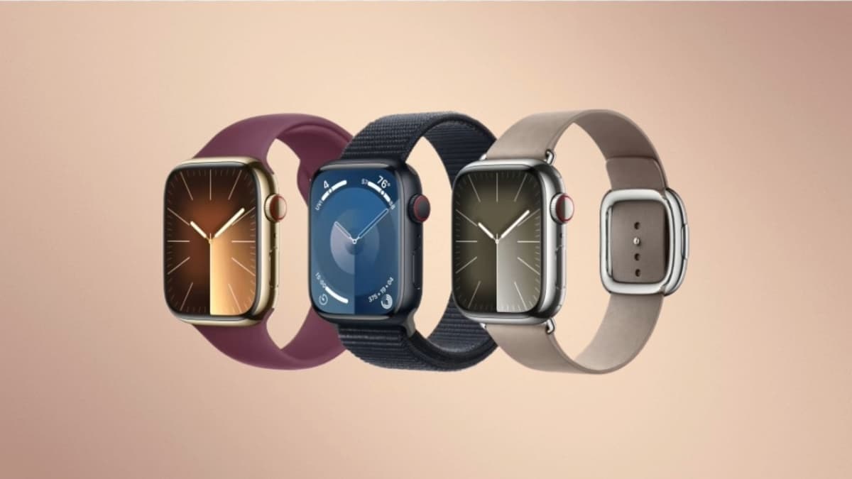 Apple Watch Series 9 on cream background