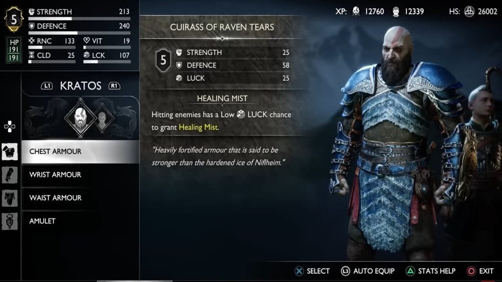 Raven Tears Armor Set god of war ragnarok