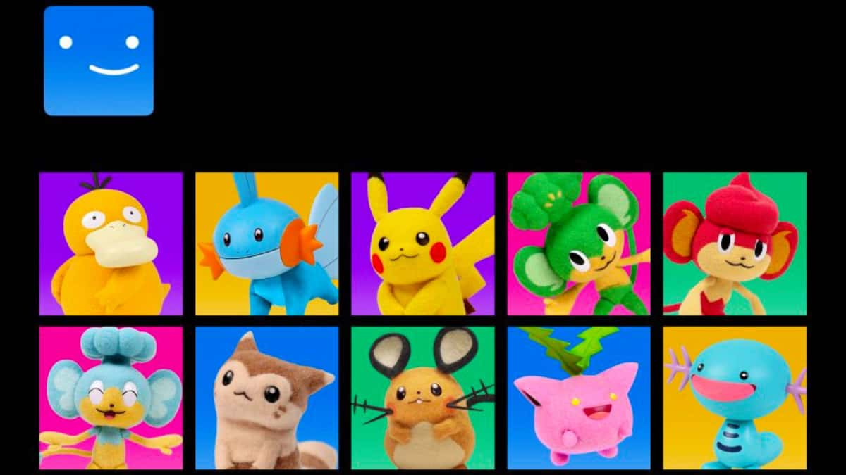 A Netflix menu displays multiple profile icons based on Pokemon characters