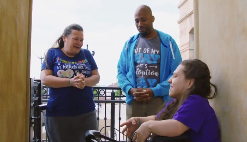 Cynthia and Antwon Mans with Natalia Grace at the adoption court