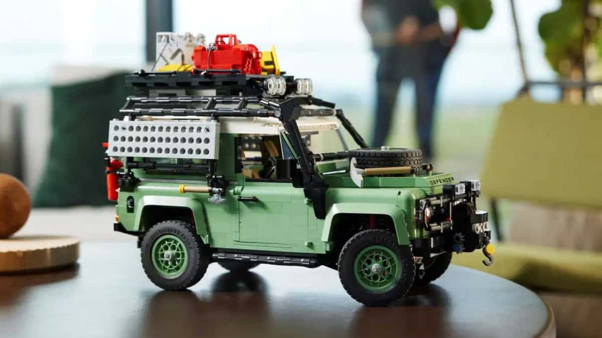 LEGO Icons Land Rover Classic Defender 90 on display