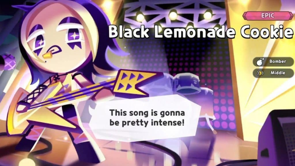 Cookie Run Kingdom Black Lemonade Cookie