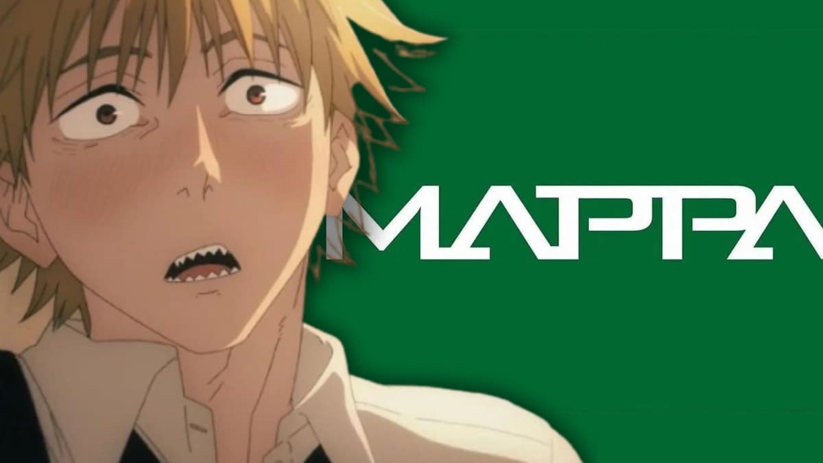 Screenshot of Denji from Chainsaw Man and MAPPA's logo