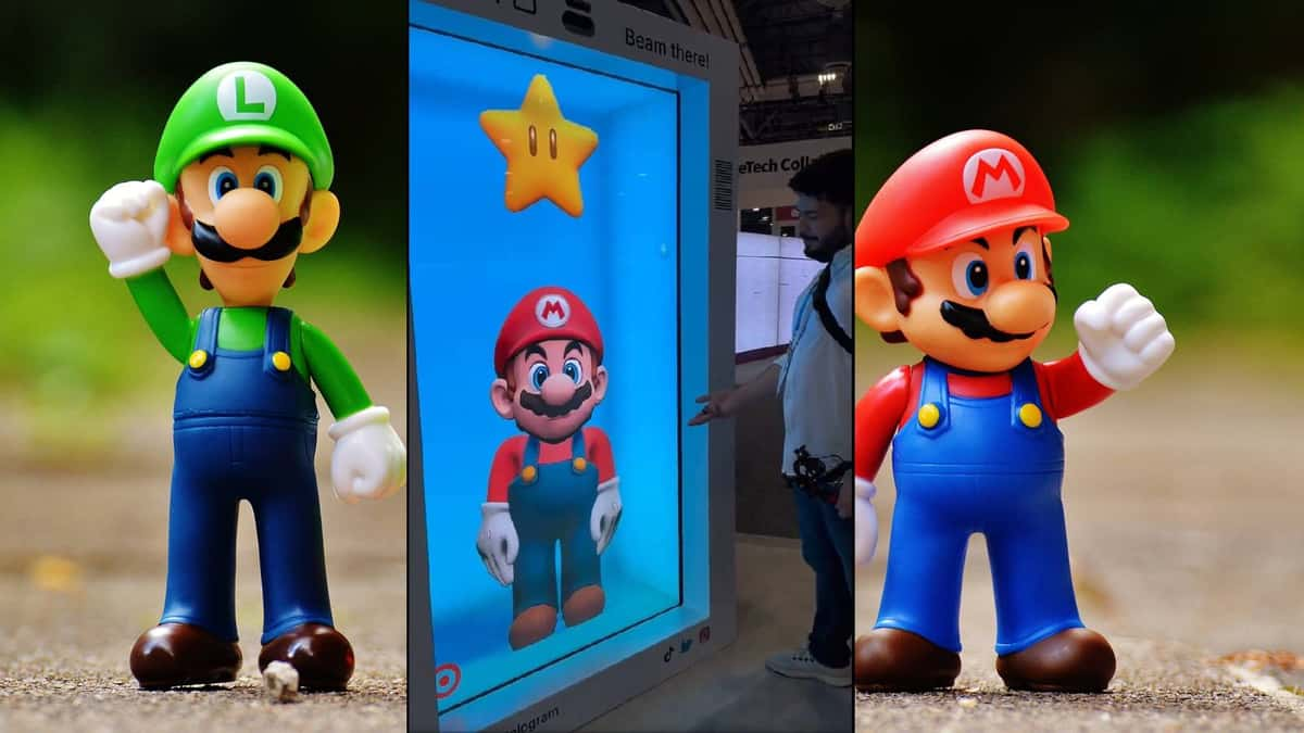 Mario interactive hologram at CES