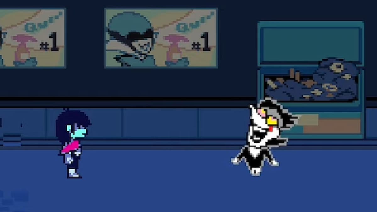 Kris meeting Spamtom in Deltarune