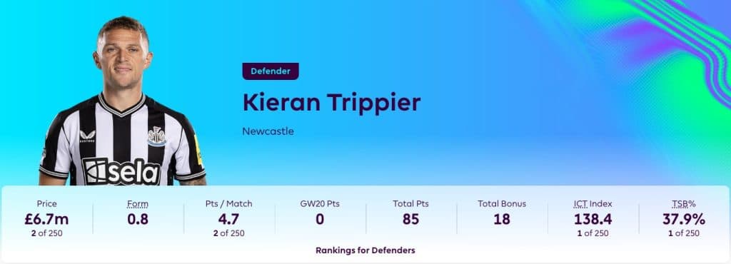 Trippier in FPL