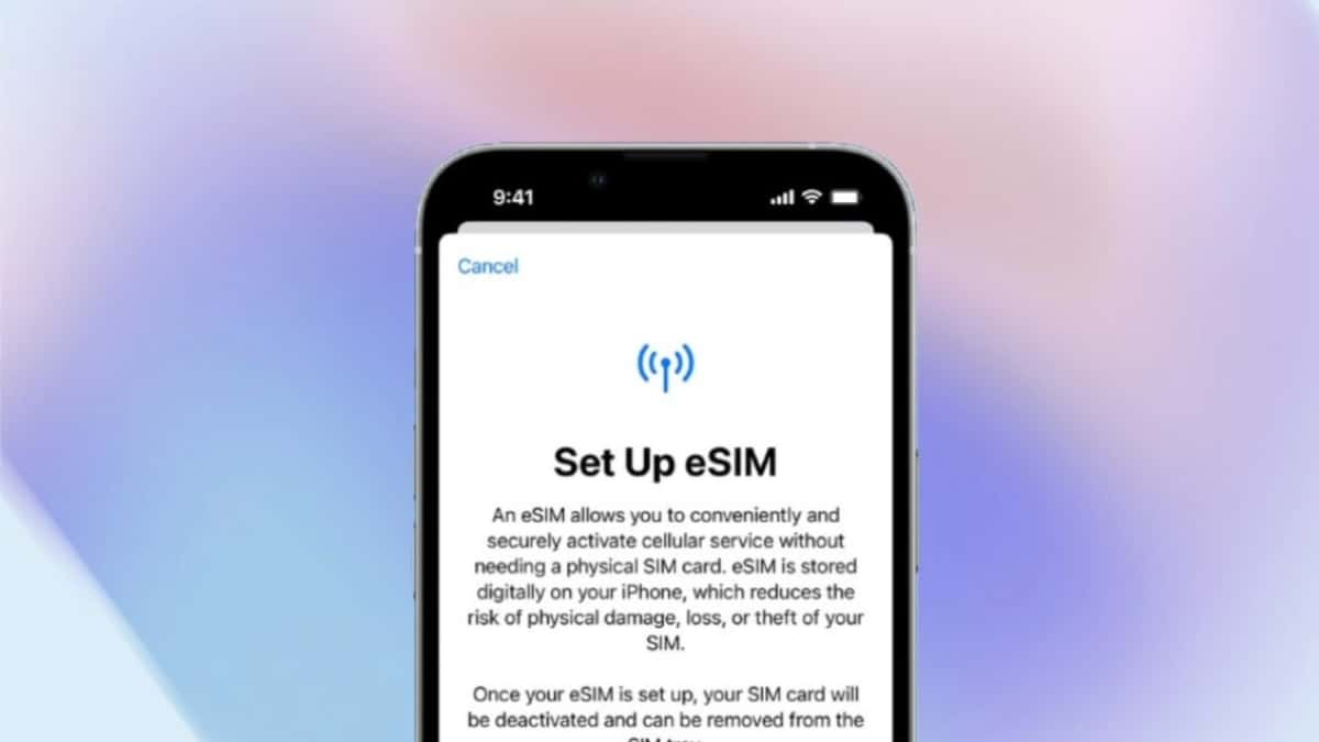 Setting up eSIM in iPhone