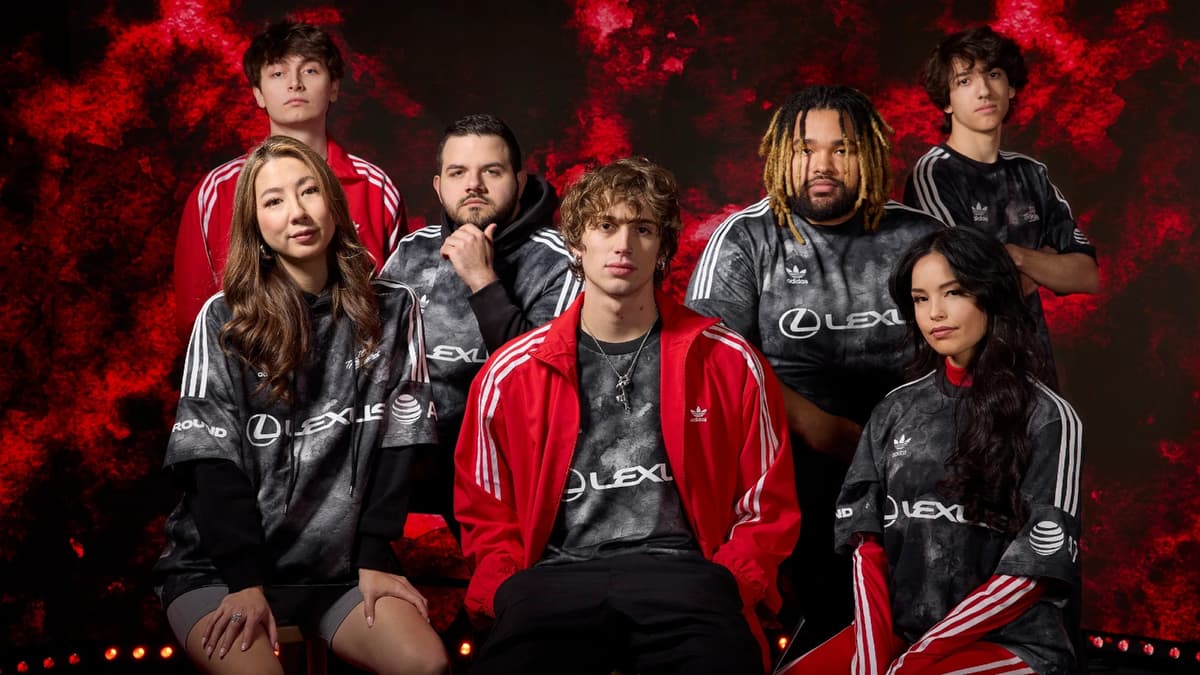 100 Thieves wearing 2024 esports jerseys