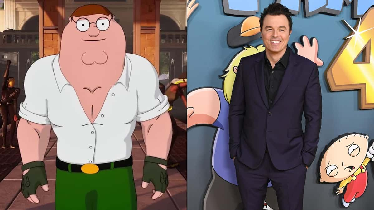 Peter Griffin Fortnite skin and Seth Macfarlane