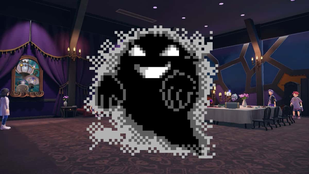 Pokemon Gen 1 ghost sprite in Pokemon Scarlet & Violet Club Room