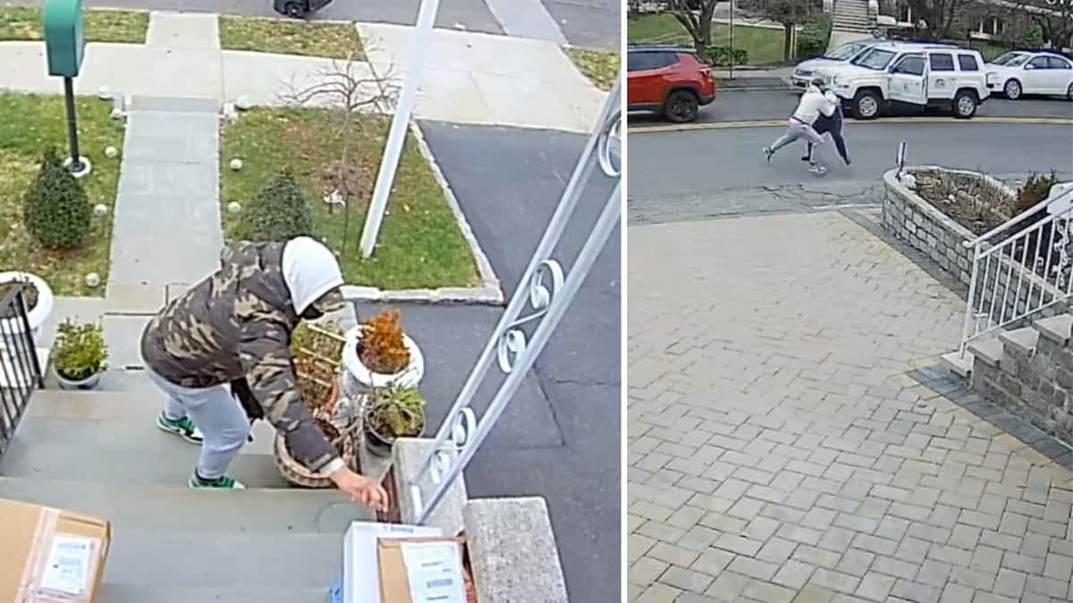 Porch pirate tackled by good samaritan