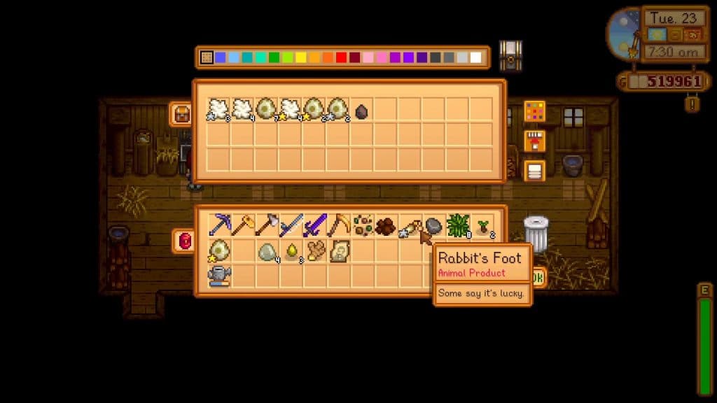 stardew valley rabbit foot