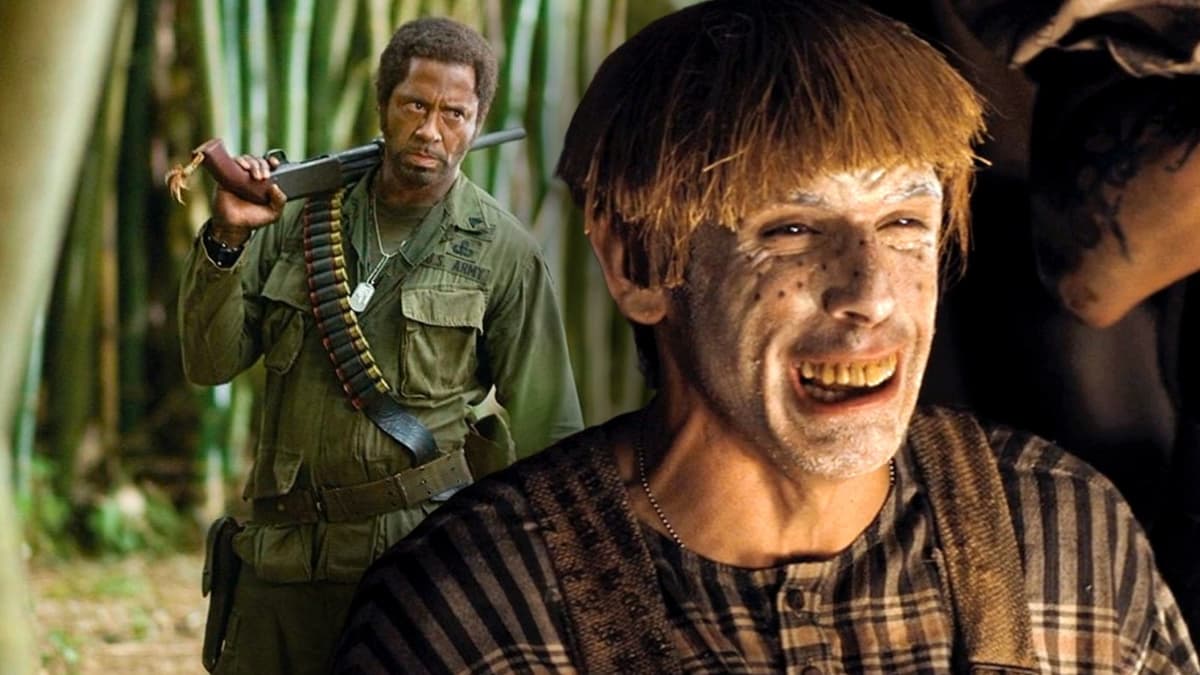 Robert Downey Jr. and Ben Stiller in Tropic Thunder