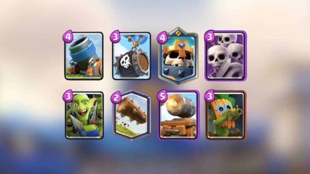 A custom image of the No Air Clash Royale deck.