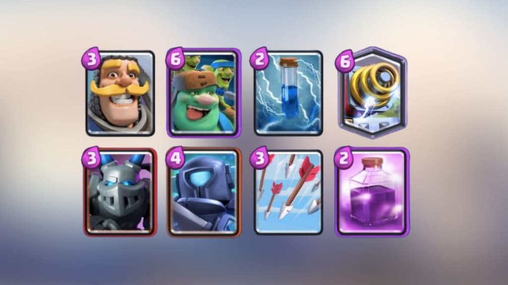 An image of the Giant Sparky Triple Spell deck in Clash Royale.