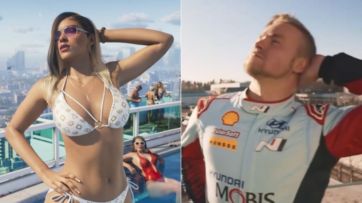 GTA 6 bikini girl and Hyundai car racer