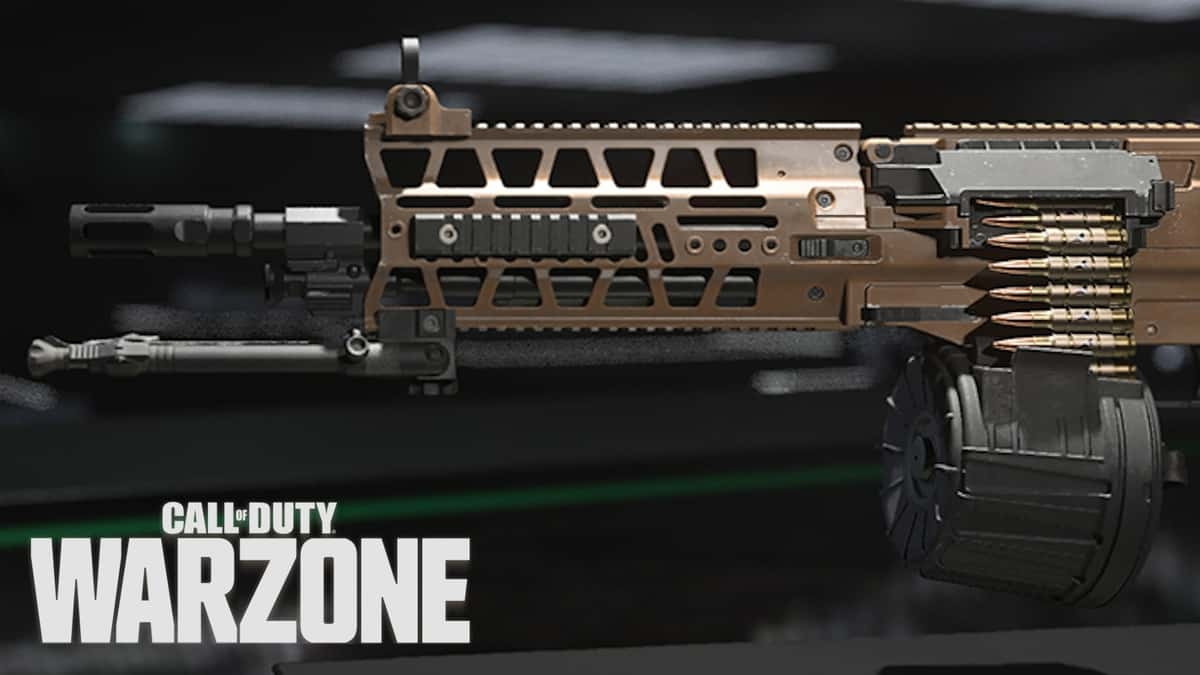 TAQ Evolvere LMG with Warzone logo.