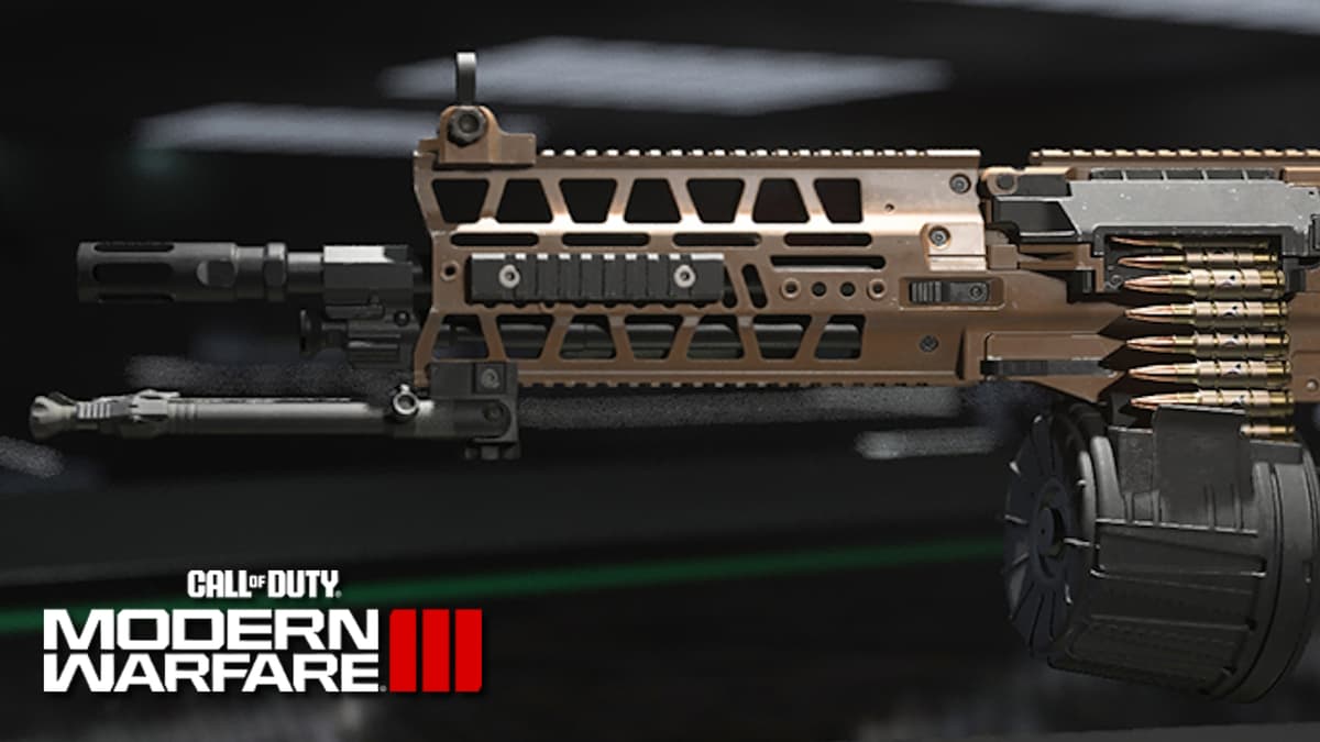 TAQ Evolvere LMG next to MW3 logo.