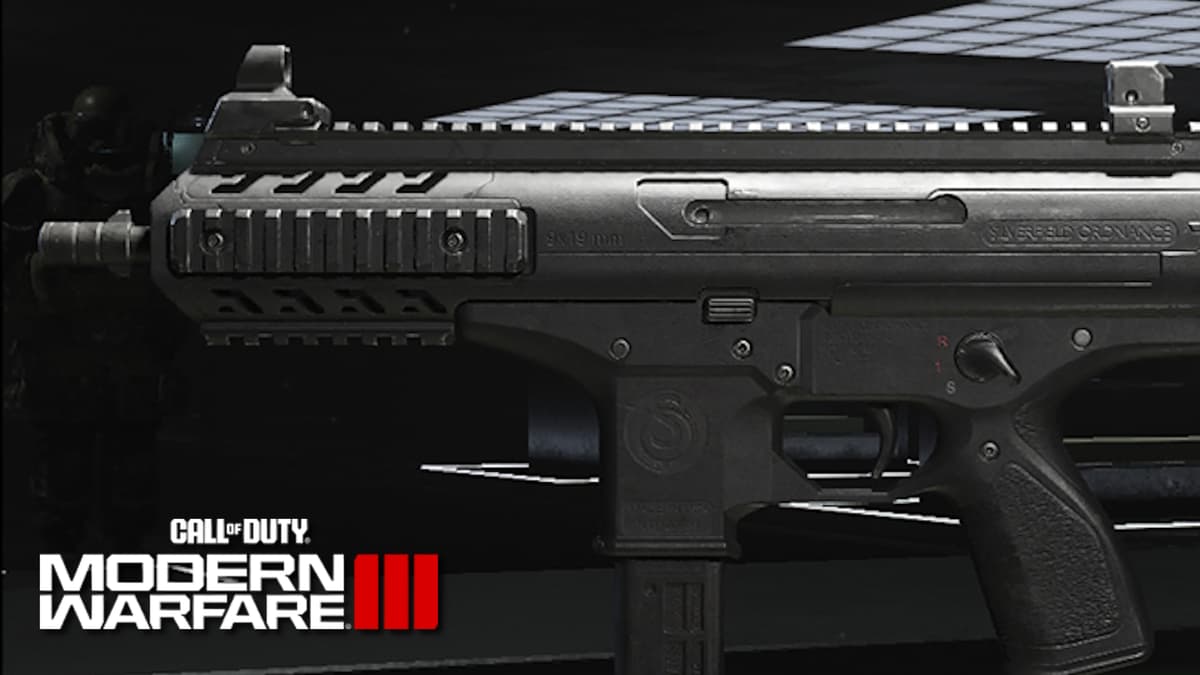 HRM-9 SMG next to MW3 logo.