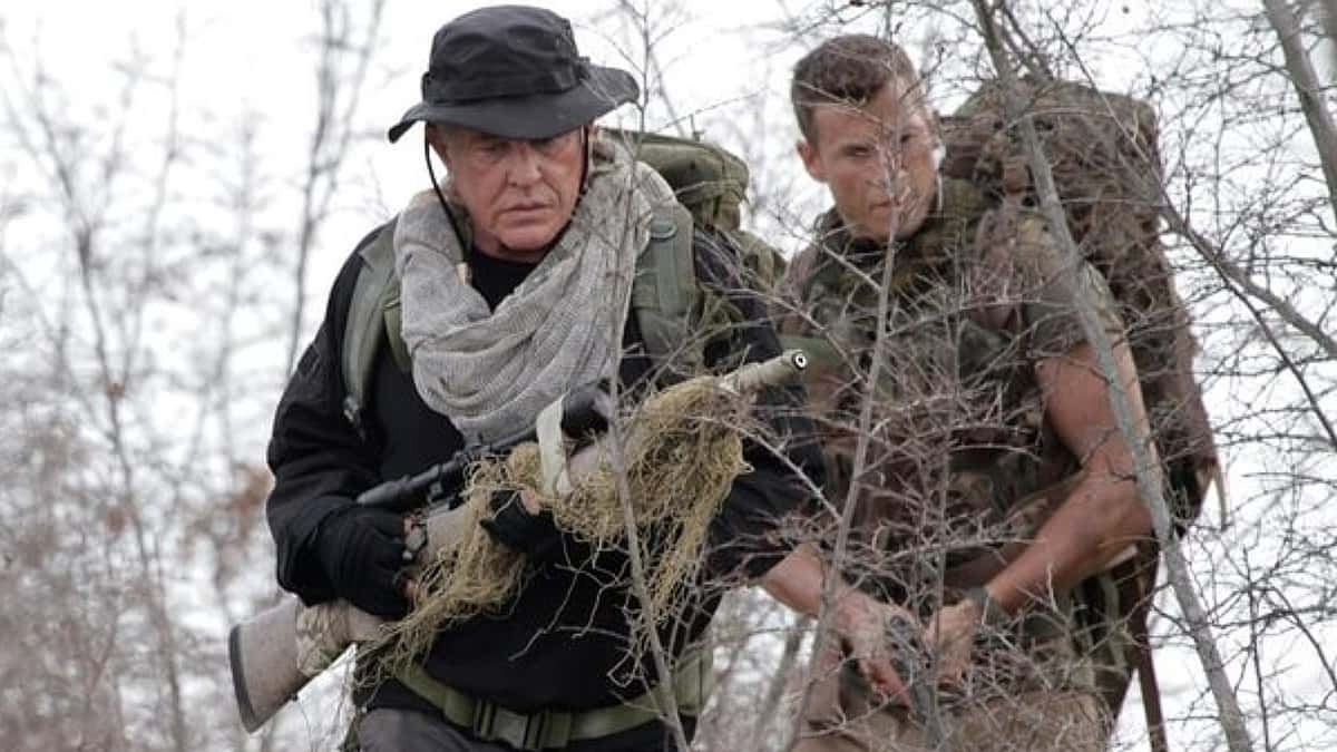 Tom Berenger and Chad Michael Collins in the Sniper movies