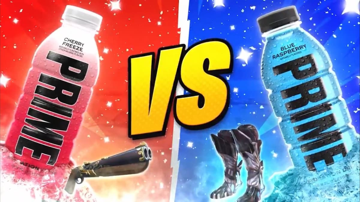 Prime Hydration Red vs Blue Fortnite Map