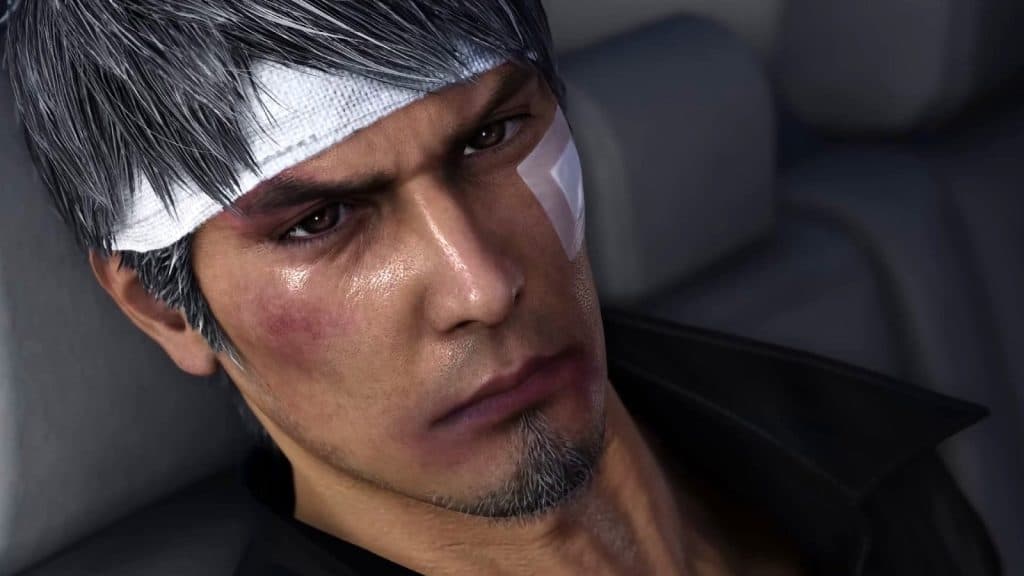 A hurt Kiryu in Like a Dragon Infinite Wealth