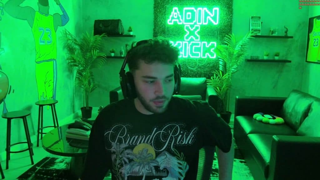 Adin Ross on stream on Kick