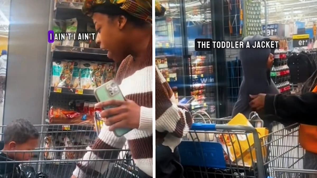 toddler in diaper at walmart