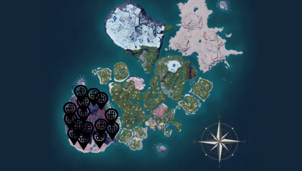 Pyrin Noct spawn locations in Palworldq