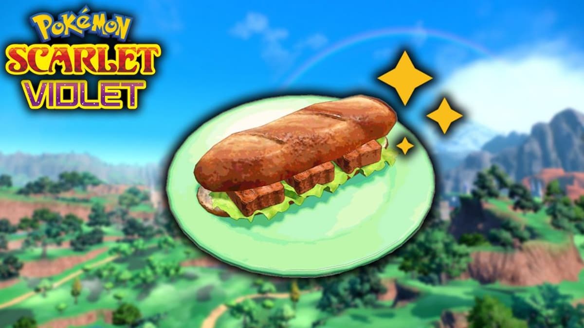 A custom image of a Shiny sandwich from Pokemon Scarlet & Violet.