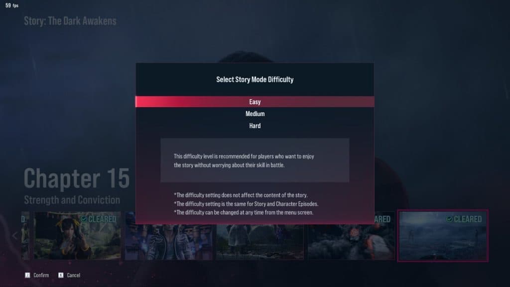an image of All difficulty settings in Tekken 8