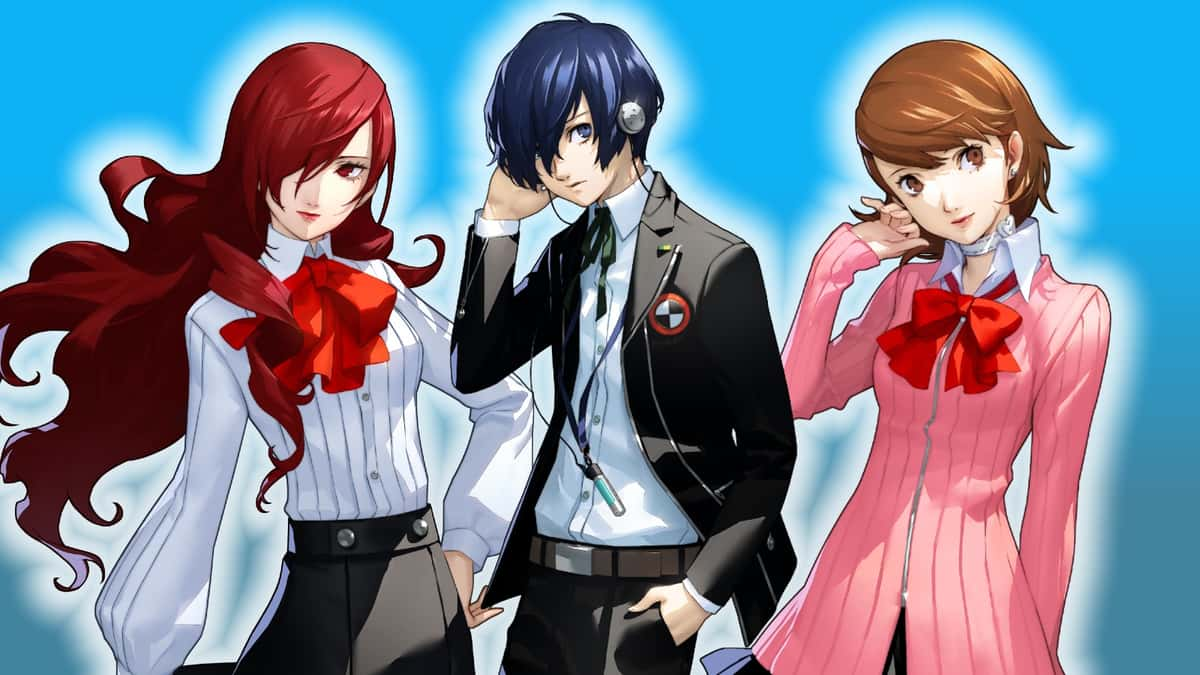 Mitsuru, Protagonist, and Yukari from Persona 3 Reload