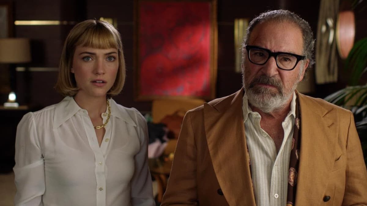 Violett Beane and Mandy Patinkin in Death and Other Details