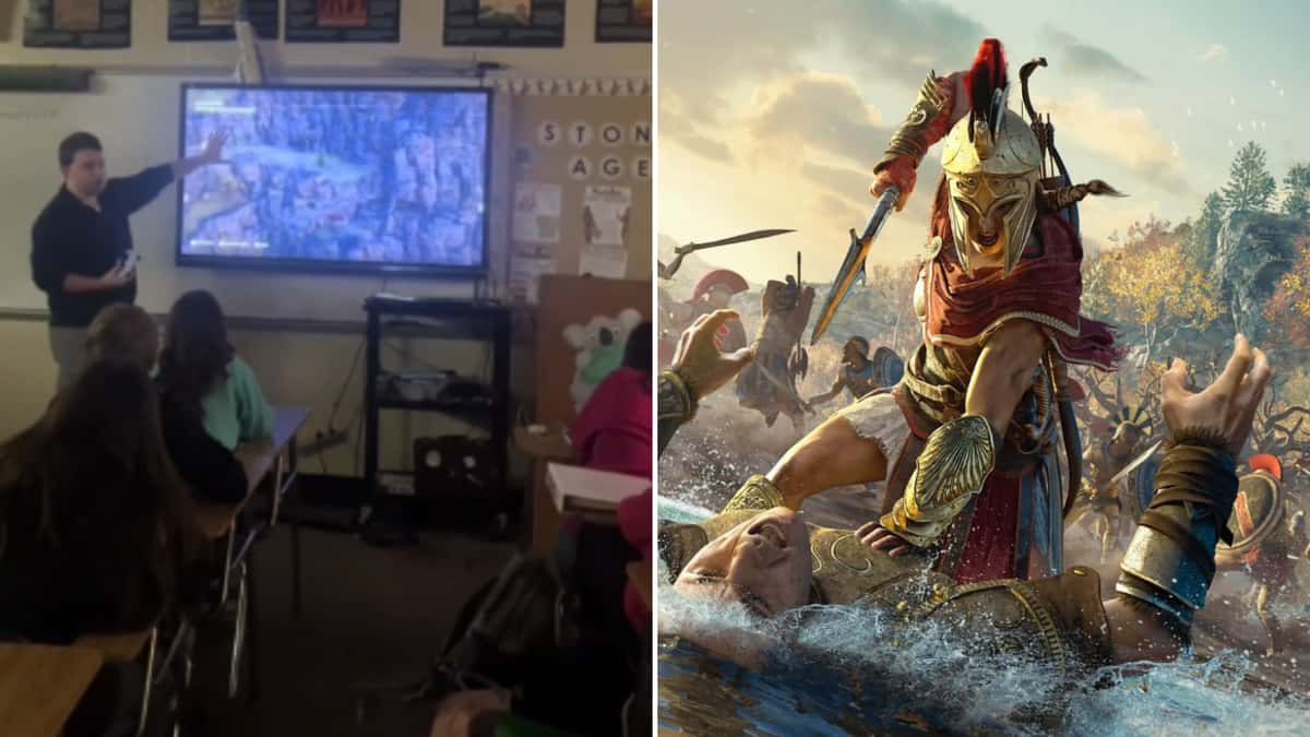 teacher uses assassin's creed to teach