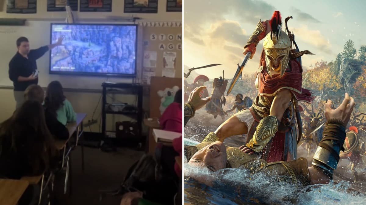 teacher uses assassin's creed to teach