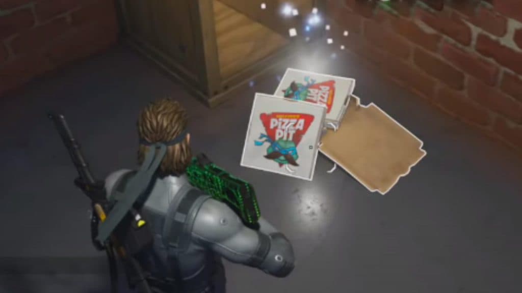 Fortnite player finding Empty Pizza Boxes in the game.