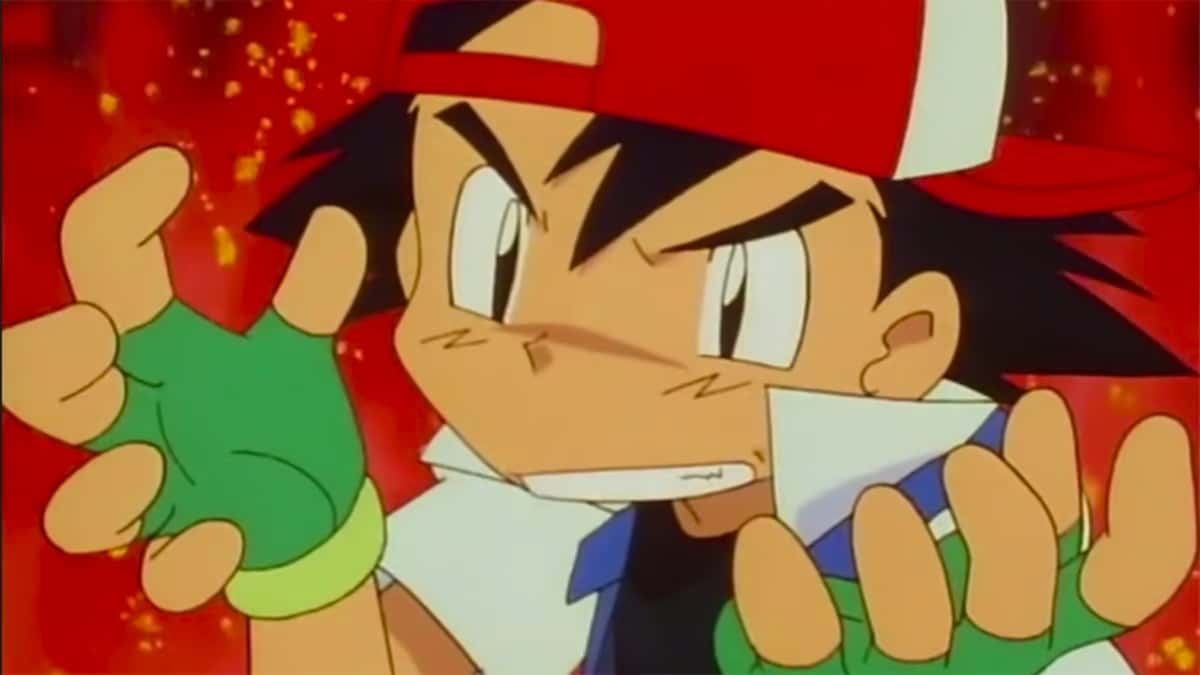 Pokemon Ash Ketchum being angry.