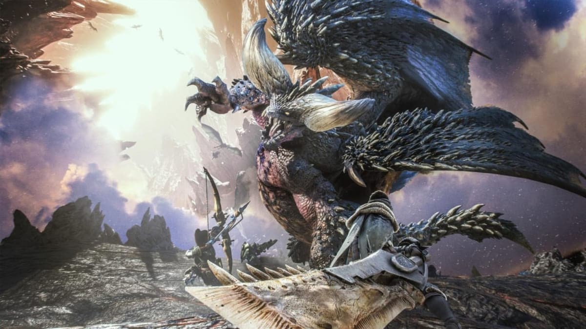 Nergigante fighting Hunters