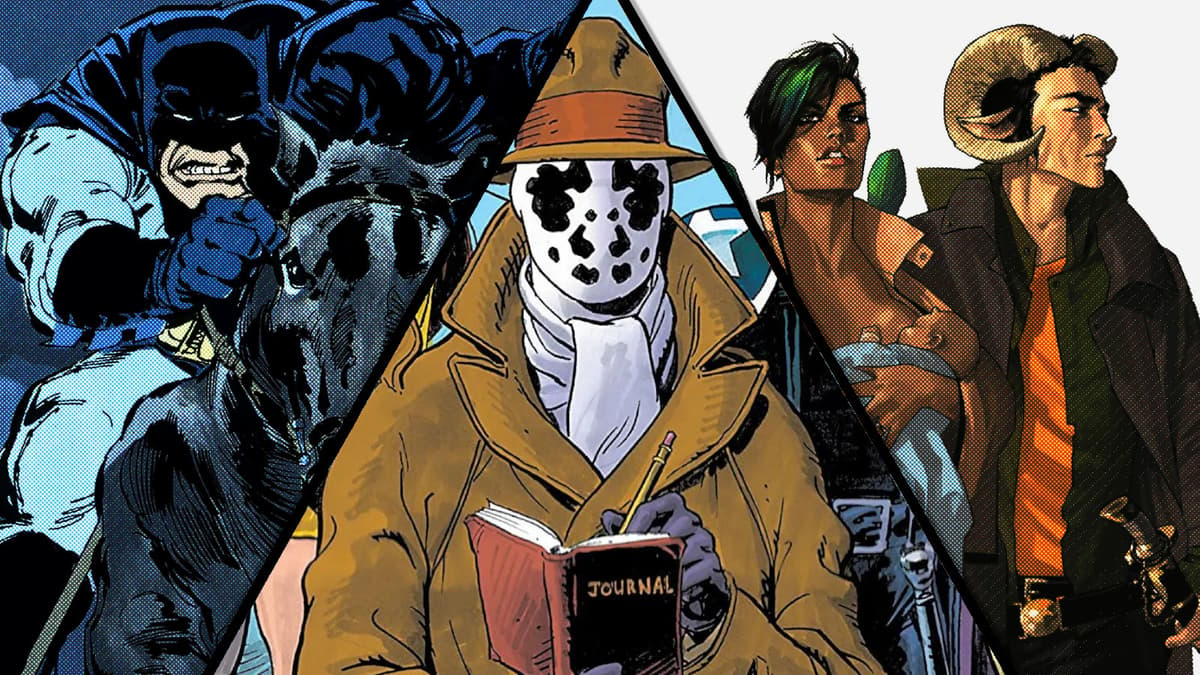 Dark Knight Returns, Watchmen and Saga.