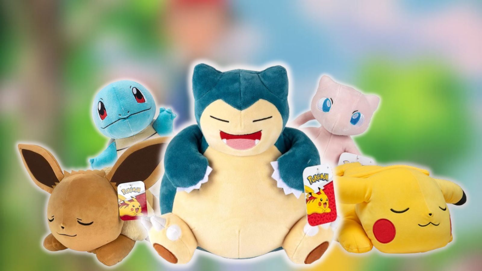 Pikachu snorlax plush on sale