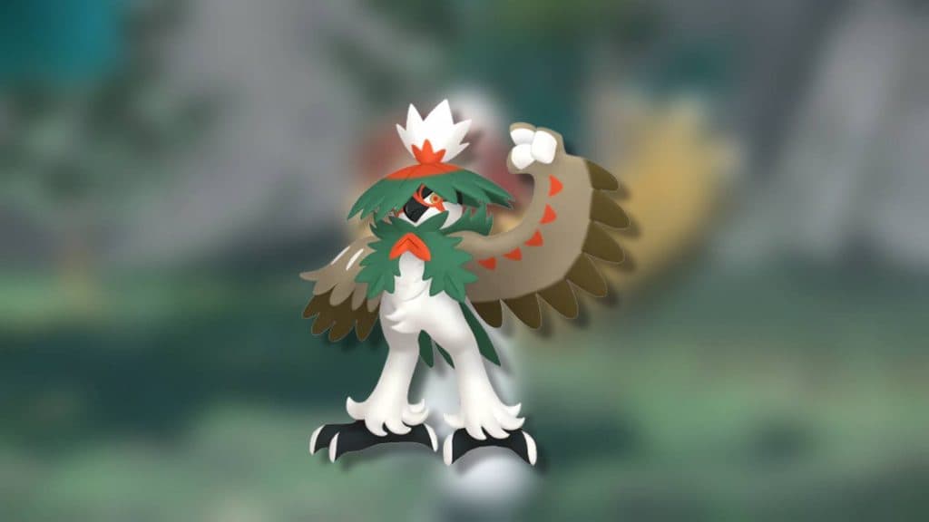 The Pokemon Hisuian Decidueye is visible