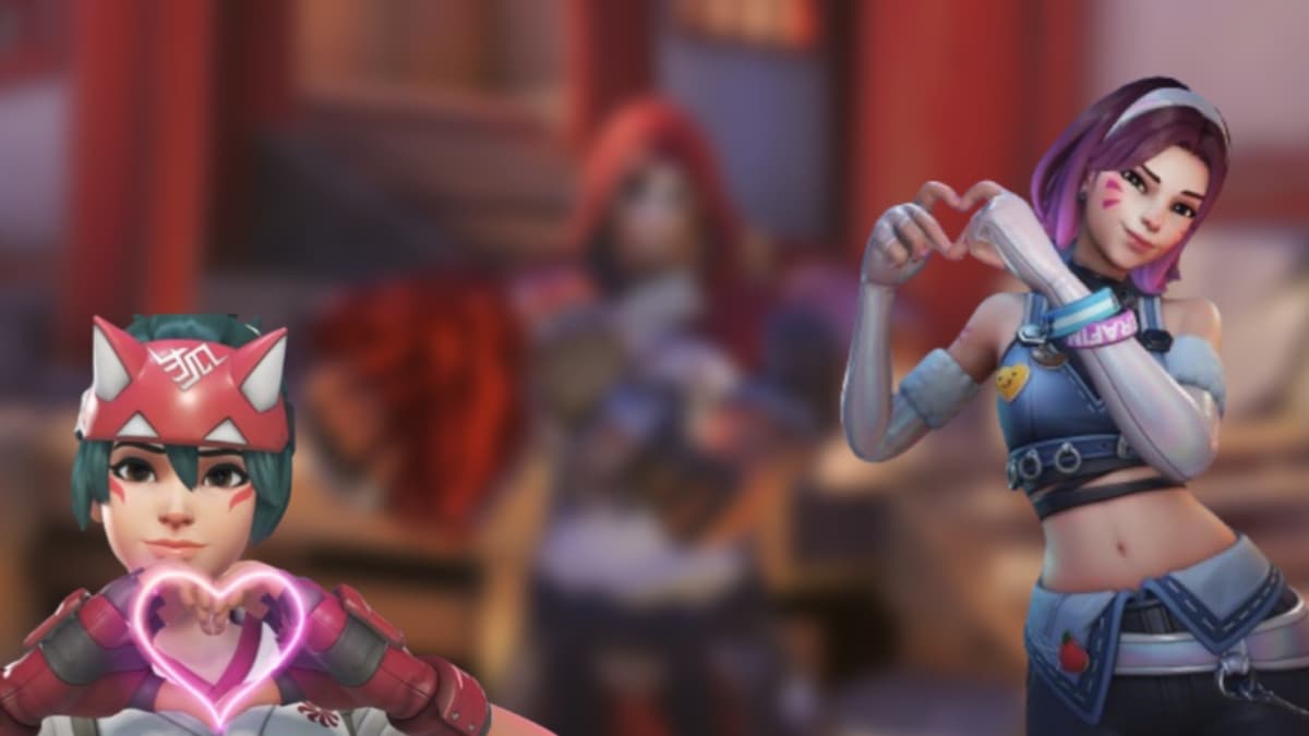 A screenshot featuring new Valentine's Day Reaper skin in Overwatch 2.