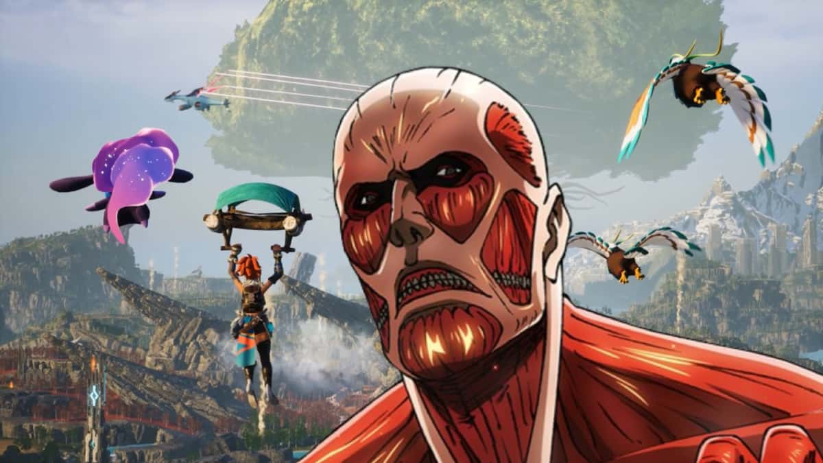 A Colossal Titan making an appearance in Palworld.