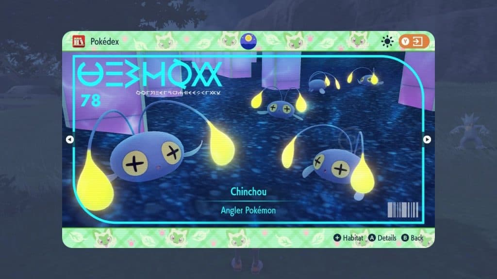 pokemon scarlet violet chinchou pokedex